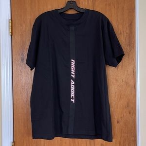 Men’s Long Length Black Tshirt